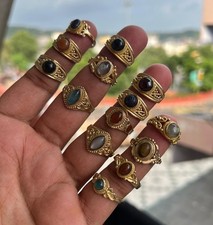VENDA A GRANEL!! Lote atacado de anel de pedra preciosa mista de latão minúsculo anel da moda comprar usado  Enviando para Brazil