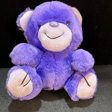 Oso de peluche Fairview púrpura 9" peluche juguete vintage segunda mano  Embacar hacia Mexico