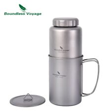 Usado, 1050ml Titanflasche 600ml Tasse Outdoor Camping Leicht Tragbarer Flaschenbecher comprar usado  Enviando para Brazil