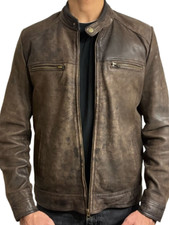 Brown bomber leather for sale  Helen
