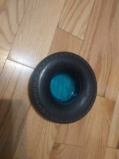 Cinzeiro Vintage Firestone Pneus Vidro Azul -Aço Trans radial -6 1/2" comprar usado  Enviando para Brazil