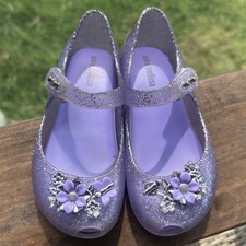 Sapatos femininos 11 mini Melissa roxo sem salto vestir comprar usado  Enviando para Brazil