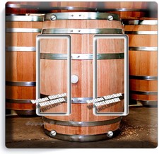 Usado, NOVO BARRIS DE VINHO DE MADEIRA DE CARVALHO ADEGA ITALIANA 2 PLACAS INTERRUPTOR DE LUZ GFCI DECORAÇÃO comprar usado  Enviando para Brazil