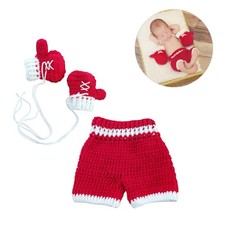 Red crochet newborn for sale  Shipping to Ireland