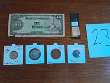 II WOJNA ŚWIATOWA KOLEKCJA MIESZANA, BANKNOTY, MONETY, ZNACZKI. UŻYWANY & MNH. RZADKA PARTIA. na sprzedaż  PL