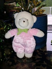 Carters Urso Branco Rosa Peludo Verde Fita Laço Pelúcia Bebê Chocalho Brinquedo Amoroso (G comprar usado  Enviando para Brazil