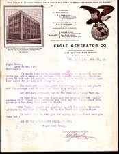 Eagle Generator Co - St Louis MO 1905 - Nota de cabeça de carta de história vintage   comprar usado  Enviando para Brazil