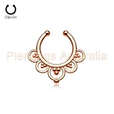 Fantasia sem piercing clipe falso cabide nariz septo anel piercing corpo falso, usado comprar usado  Enviando para Brazil
