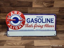 Placa de metal esmaltada porcelana ARO Flight gasolina tamanho 24 x 12 polegadas comprar usado Placa de metal esmaltada porcelana ARO Flight gasolina tamanho 24 x 12 polegadas comprar usado  Enviando para Brazil