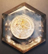 1968 prata mexicana 25 pesos Olimpíadas da Cidade do México peso de papel em resina de poliéster comprar usado  Enviando para Brazil