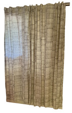 West Elm meados do século moderno 4 cortinas de grade gravadas de lona de algodão 48x96 cinza comprar usado  Enviando para Brazil