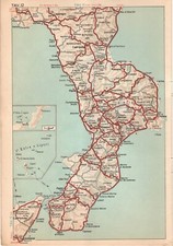 Calabria carta geografica usato  Lecco