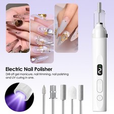 Conjunto de moedor de unhas elétrico luz UV para unhas grossas manicure e pedicure comprar usado  Enviando para Brazil
