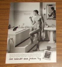 Publicidad rara vintage CARE After Shave - Tiburón en bañera 1989 segunda mano  Embacar hacia Mexico