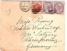 1894 QV 1d Lilás Atualizado Grande Yarmouth Duplex 927 para Setfey História Postal, usado comprar usado  Enviando para Brazil