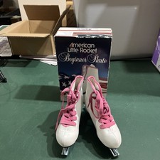 Patins iniciantes vintage americano Little Rocket tamanho 9 estilo feminino 380 rosa branco, usado comprar usado  Enviando para Brazil