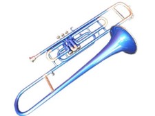 NOVO EM FOLHA ACABAMENTO EM LATÃO AZUL Bb.VÁLVULA PLANA ESTOJO RÍGIDO SEM TRUMBONE + TROMBONE comprar usado  Enviando para Brazil