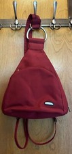 Usado, TRAVELON Anti-Roubo Vermelho Profundo Nylon Proteção RFID Mochila Fina Bolsos Bolsa comprar usado  Enviando para Brazil