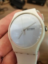 2010 Unisex Swatch Originals Biały Rebel SUOW701 Szwajcarski zegarek na dzień/data 40mm na sprzedaż  PL