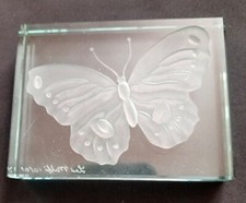 Butterfly etched glass for sale  Taylors