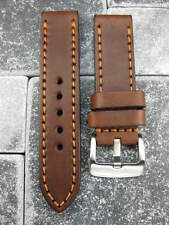 24mm Nova Pulseira De Couro De Vaca Marrom Banda Lum-tec M51 M47 M44 M43 M33 Phantom comprar usado  Enviando para Brazil