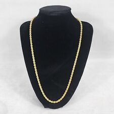 Colar masculino de corrente de elos de corda de ouro 14k sobre 925 sólido esterlina 4mmx22in comprar usado  Enviando para Brazil