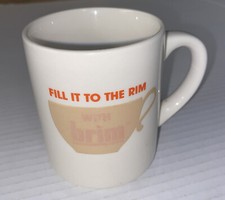 Caneca promocional aba vintage copo descafeinado ativado por calor café instantâneo encha até a borda, usado comprar usado  Enviando para Brazil