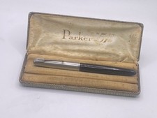 Caneta-tinteiro Parker 51 preta tampa Lustraloy ouro 14 quilates média nova na caixa Inglaterra comprar usado  Enviando para Brazil
