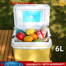 Caixa fria pequena 6L refrigerador rígido isolado comida quente fria bebida piquenique almoço acampamento comprar usado  Enviando para Brazil
