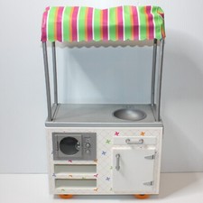 Carrinho de lanche American Girl 2013 campus com dossel fingir pia microondas para boneca comprar usado  Enviando para Brazil