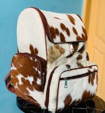 Mochila de cuero de vaca original de cuero con cabello - pañal de inspiración occidental y bolsa de viaje segunda mano  Embacar hacia Mexico