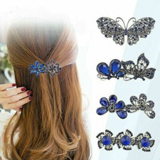 Tobogán de pelo vintage accesorios de cristal clips de flores pasadores pasadores para mujer segunda mano  Embacar hacia Mexico