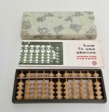 Ábaco de madeira vintage Tenka-Ichi Soroban Japão com livro de instruções e caixa comprar usado  Enviando para Brazil