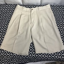 Usado, Bermuda Tommy Bahama masculina 32 bege golfe seda plissada frontal comprar usado  Enviando para Brazil