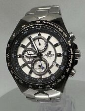 Reloj cronógrafo analógico para hombre CASIO Edifice 5051 cuarzo EF-534 esfera plateada 46 mm funciona segunda mano  Embacar hacia Argentina