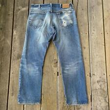 Jeans Lee para hombre desgastados clásicos pierna recta hechos en unión 34x30 años 70 segunda mano  Embacar hacia Argentina