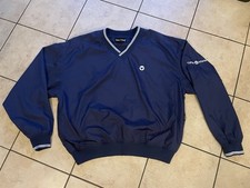 Pulôver de golfe vintage TaylorMade azul forrado de náilon jaqueta corta-vento tamanho grande comprar usado  Enviando para Brazil