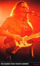 Usado, POSTER FENDER~Geddy Lee of RUSH On Stage Live 24x37" Tocando Jazz Bass Rock Out~ comprar usado  Enviando para Brazil