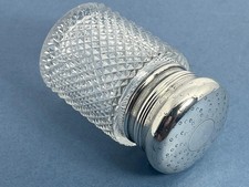 ANTIGA GARRAFA/GARRAFA DE PERFUME DE SAIS DE BANHO DE VIDRO CORTE PRATA MACIÇA VITORIANA S.MORDAN comprar usado  Enviando para Brazil