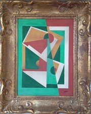 Gouache composition cubiste d'occasion Gouache composition cubiste d'occasion  Honfleur