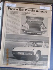 #044 Porsche Article or Road Test Porsche 914 & 914/6, artigo de 2 páginas dezembro 1969 comprar usado  Enviando para Brazil