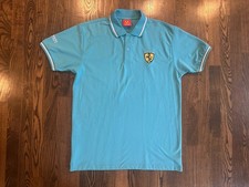 Camisa polo vintage marca Ferrari azul manga curta tamanho XL comprar usado  Enviando para Brazil