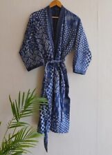 Patchwork Kantha Kimono Algodão Roupa de Dormir Vestido de Banho Indiano Feminino Casaco Lance comprar usado  Enviando para Brazil