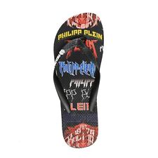Chinelos Philipp Plein preto/multi borracha estampa logotipo comprar usado  Enviando para Brazil