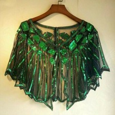 Usado, Envoltório de lantejoulas feminino bolero cabo xale malha glitter casamento nupcial festa formal NR9 comprar usado  Enviando para Brazil