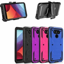 Para LG G6 G7 G8 grande à prova de choque Clipe De Cinto Full Armor Capa Protetora Dura Defender comprar usado  Enviando para Brazil