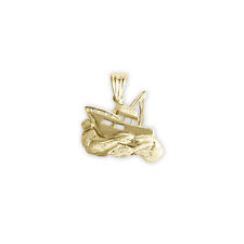 Colar Boat On Water com textura de areia ouro amarelo 14k comprar usado  Enviando para Brazil