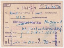 Fahrkarte angermund wilhelmsha gebraucht kaufen  Deutschland