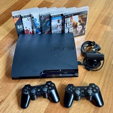 Usado, Console Sony PlayStation 3 PS3 Slim CECH-2102A 120GB + 2 controles + 6 jogos comprar usado  Enviando para Brazil