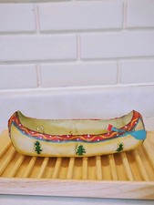 VELA ARTESANAL INDÍGENA AMERICANO CANOA REMO METAL ARTE POPULAR 9", usado comprar usado  Enviando para Brazil